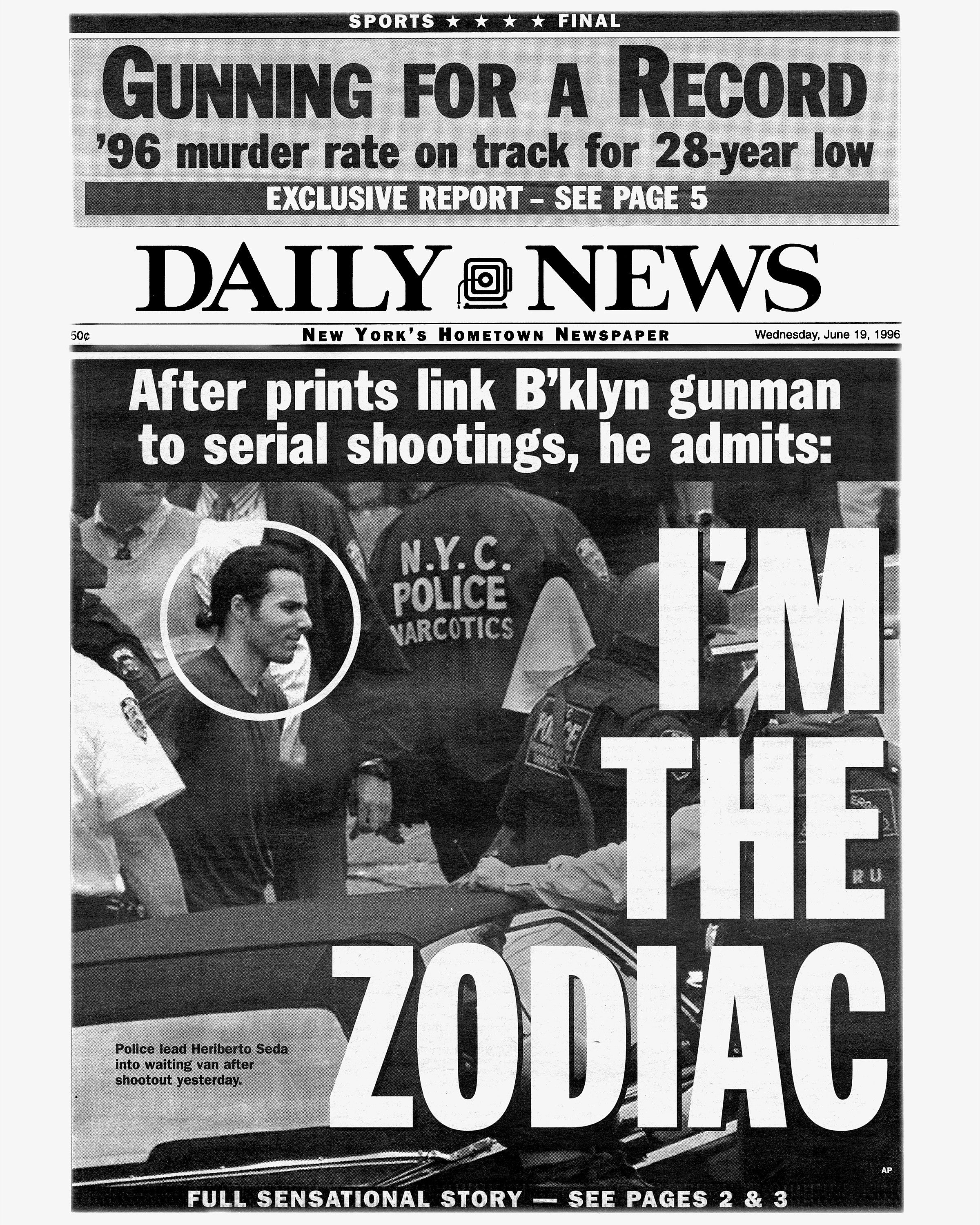 New York Daily News article about the copycat killer in the city