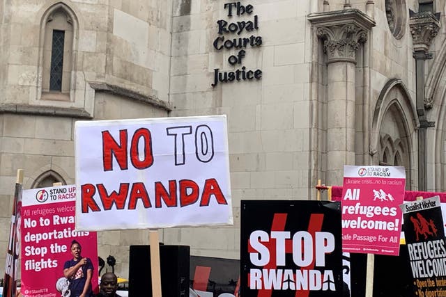 Campaigners have raised concerns about the safety of people deported to Rwanda (PA)