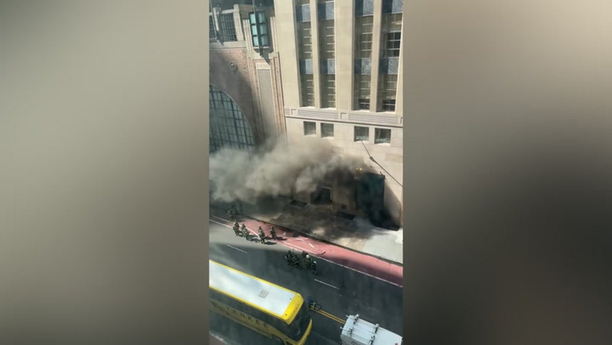 Thick smoke billows across 5th Avenue as fire breaks out in Tiffany & Co’s flagship store