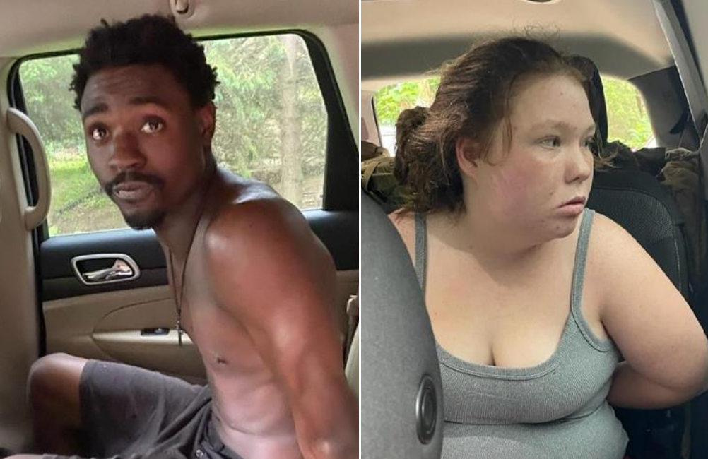 Adalyn Burkett, 18, and 22-year-old boyfriend Marquan Edwards were arrested after they drove out of state with two children she was babysitting