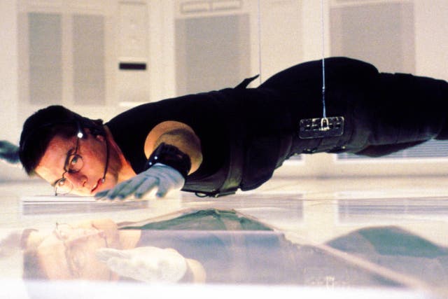 <p>Tom Cruise as Ethan Hunt in the first ‘Mission: Impossible’ film in 1996</p>