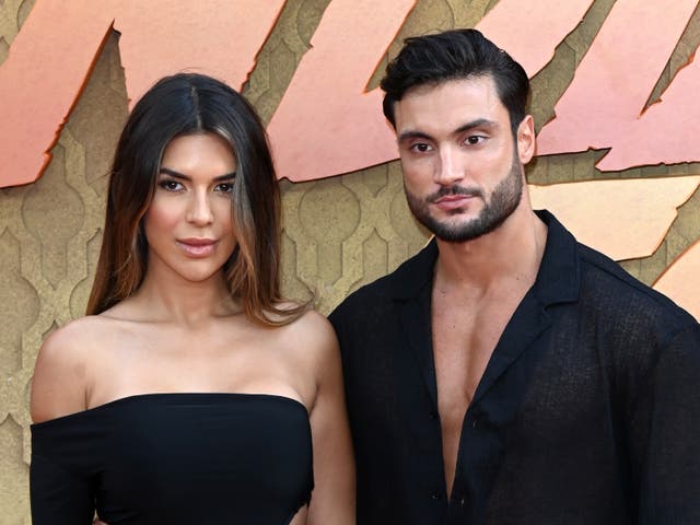 <p>Ekin-Su Culculogiu and Davide Sanclimenti attend the "Indiana Jones And The Dial Of Destiny" UK Premiere at Cineworld Leicester Square on June 26, 2023</p>