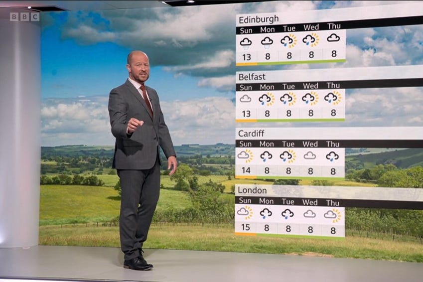 BBC Weather Apologises After Bizarre Forecast Predicts Wintry 7C 