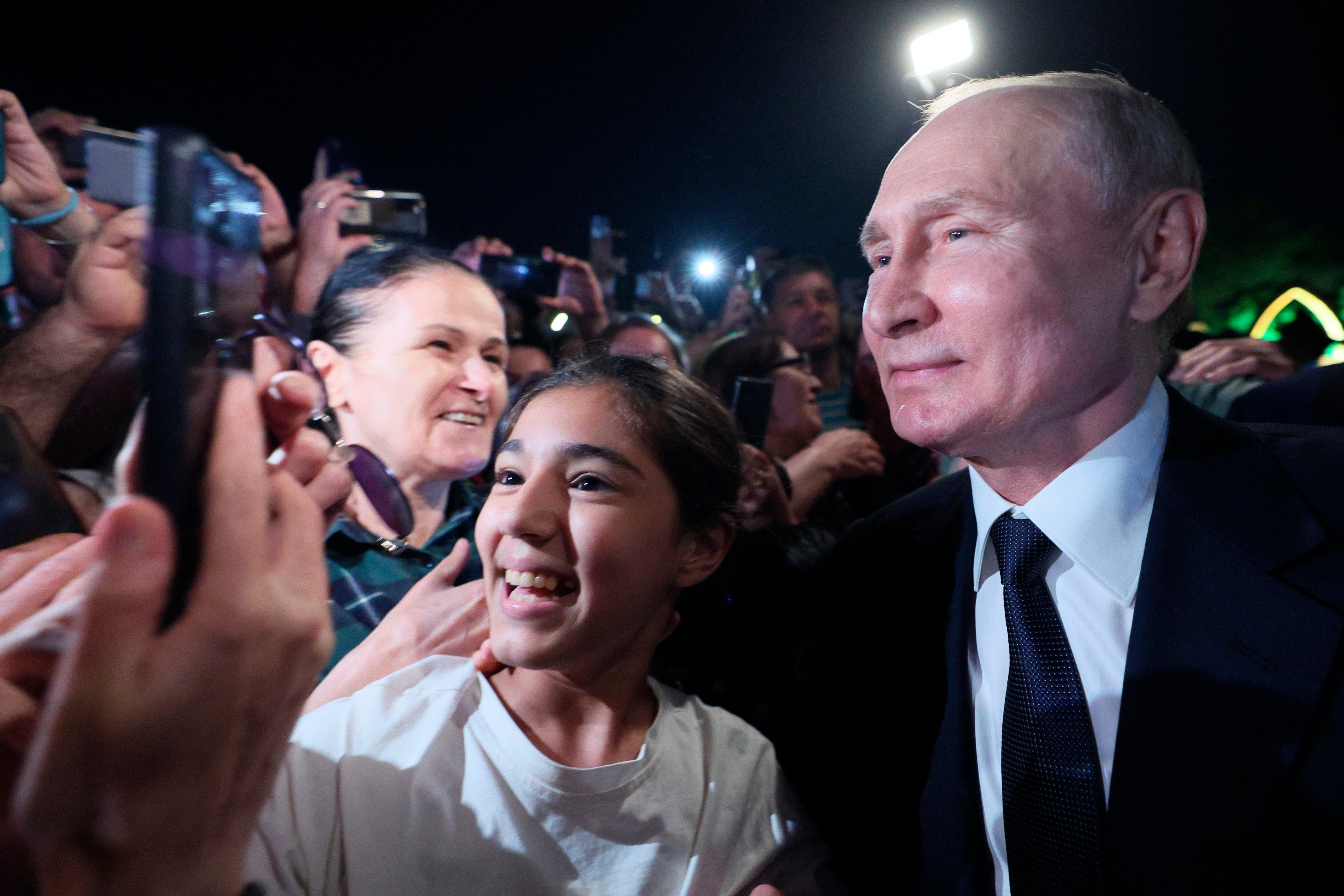 Putin’s selfies with adoring fans attracted speculation he was using a body double