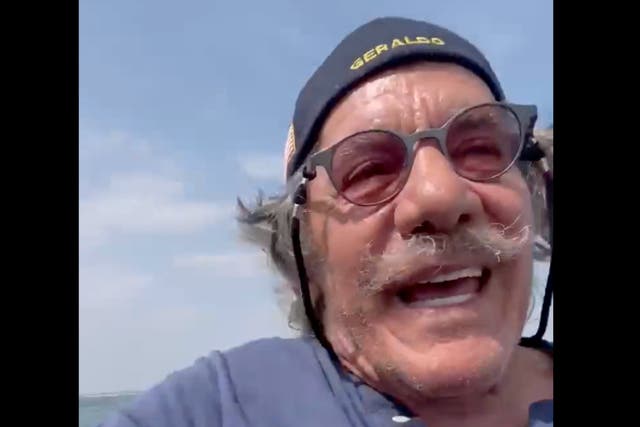 <p>Geraldo Rivera announced he quit Fox News in a video filmed aboard a speedboat</p>