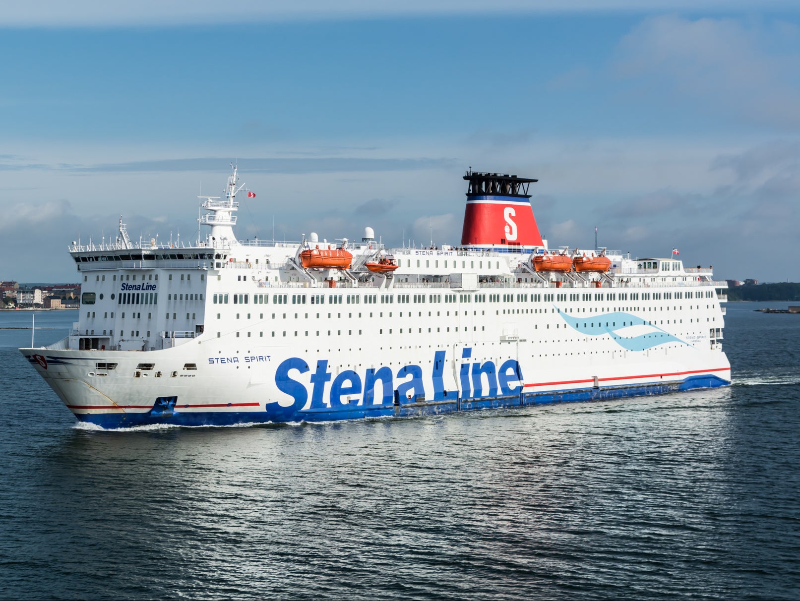 The Stena Line-owned Stena Spirit passenger ferry sailing from Karlskrona, Sweden, to Gdynia, Poland, across the Baltic Sea