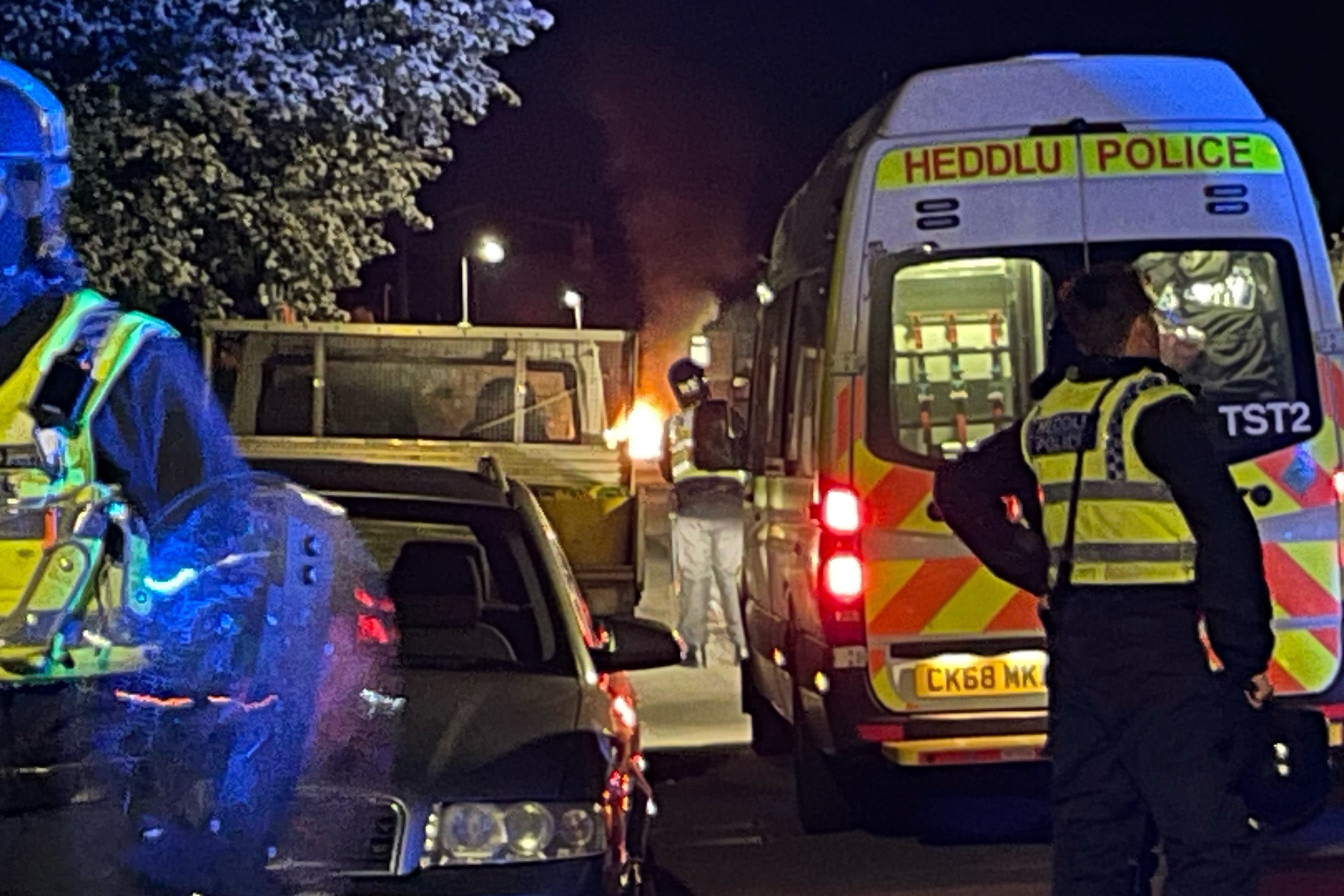 Police officers were deployed to deal with the rioting (Bronwen Weatherby/PA)