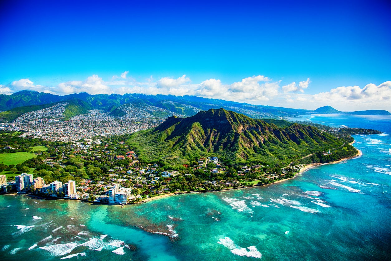 The Honolulu coast