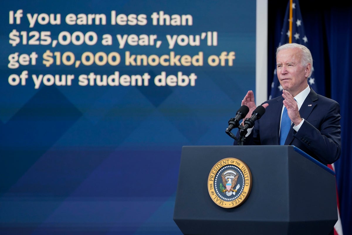Watch live: Biden speaks after his student loan debt relief plan struck