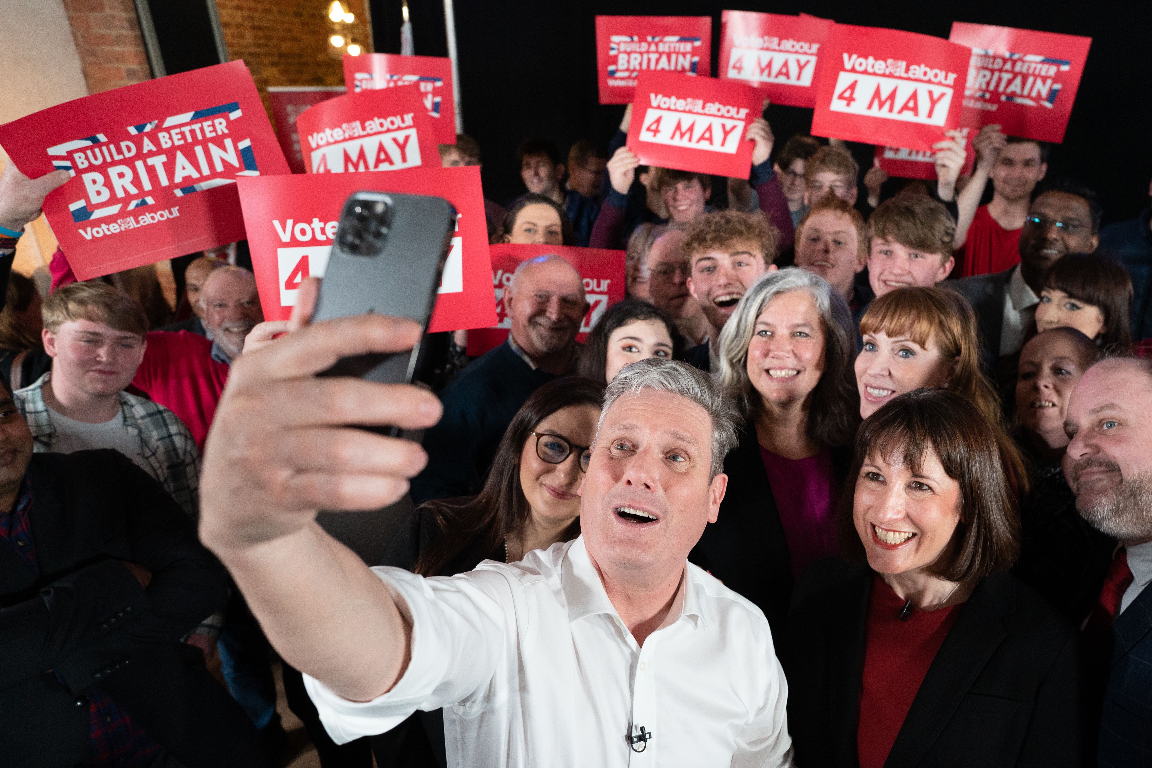 Keir Starmer at a Labour campaign event in Swindon