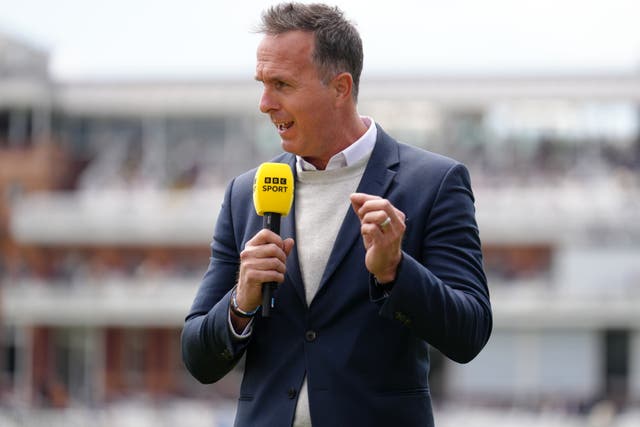 Michael Vaughan took aim at England’s batters after a costly day three of the second Ashes Test at Lord’s (John Walton/PA)