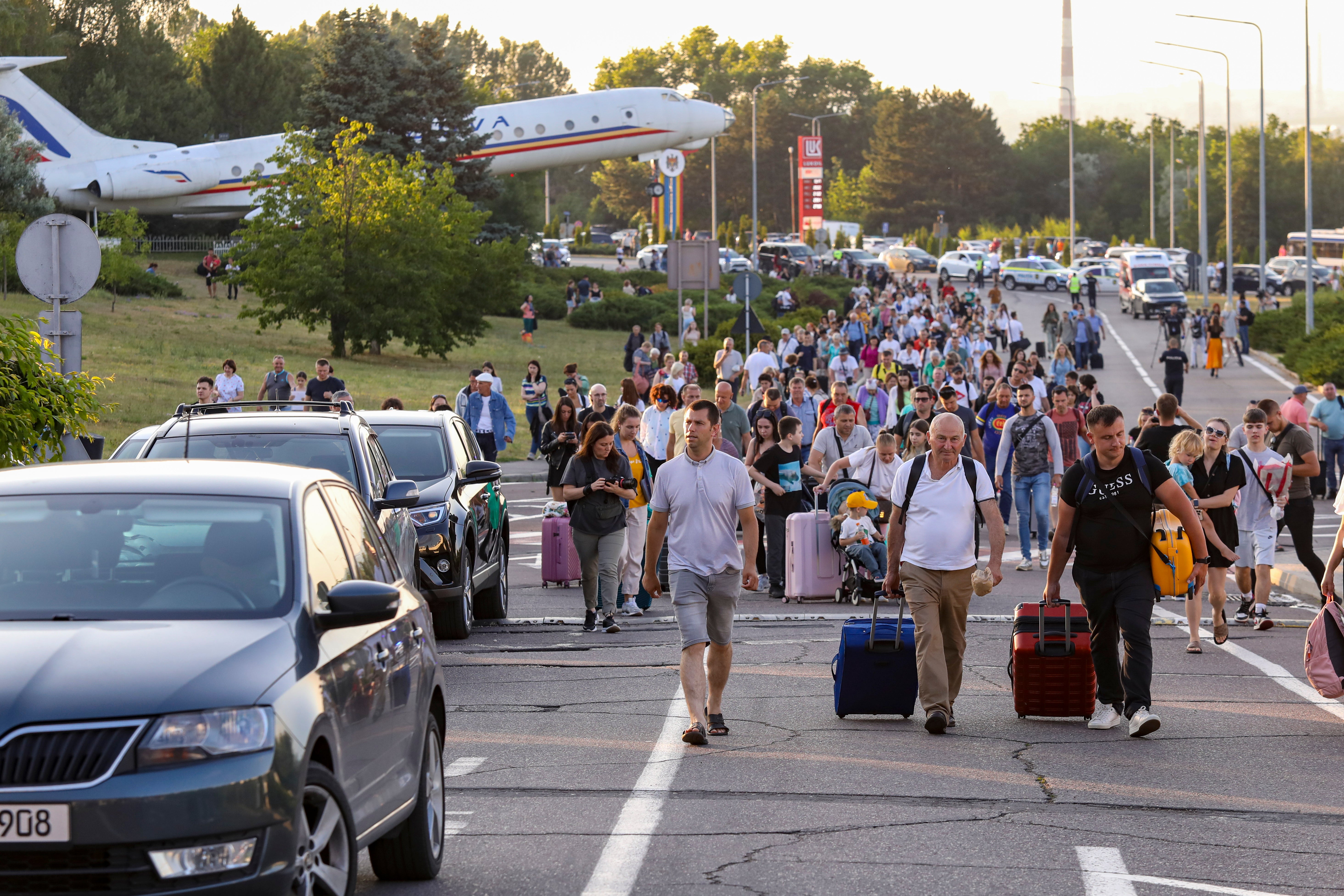 APTOPIX Moldova Airport Shooting