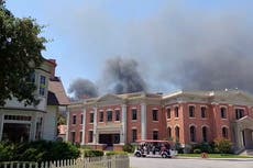 Smoke billows over Warner Bros studios after transformer explosion sparks fire