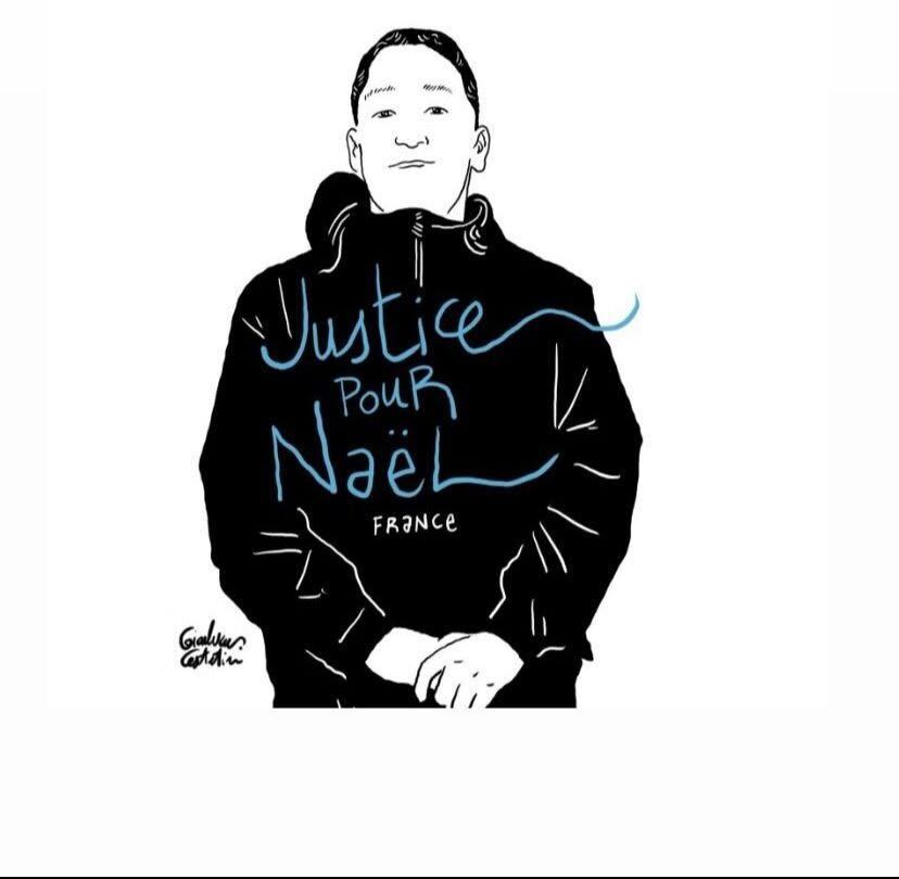 A sketch of Nehal with the words ‘Justice for Nehal’ written across his chest