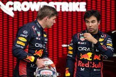 Max Verstappen claims team-mate Sergio Perez pushed him off track in Austria sprint win