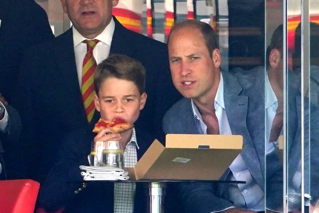 The Prince of Wales and Prince George enjoyed a father and son day out at the cricket (PA)