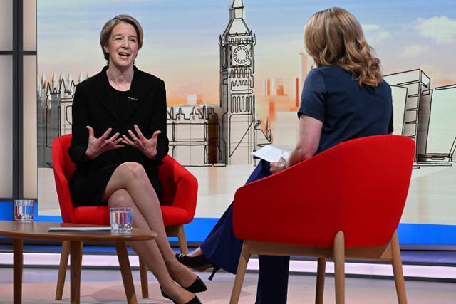 The chief executive of NHS England, Amanda Pritchard, appears on Sunday With Laura Kuenssberg (Jeff Overs/BBC/PA)