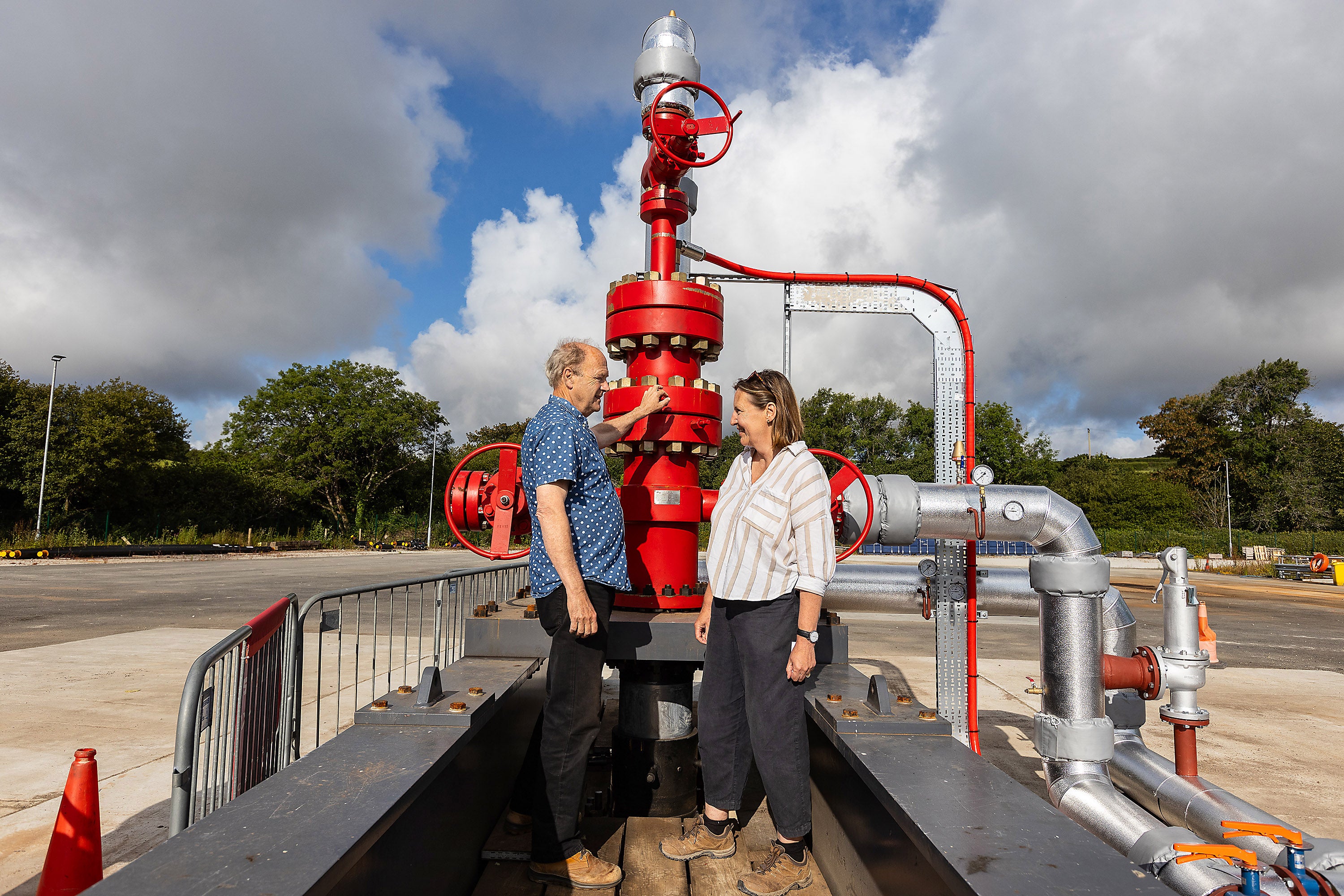 Eden Project co-founder Sir Tim Smit with Eden Geothermal Ltd CEO Gus Grand