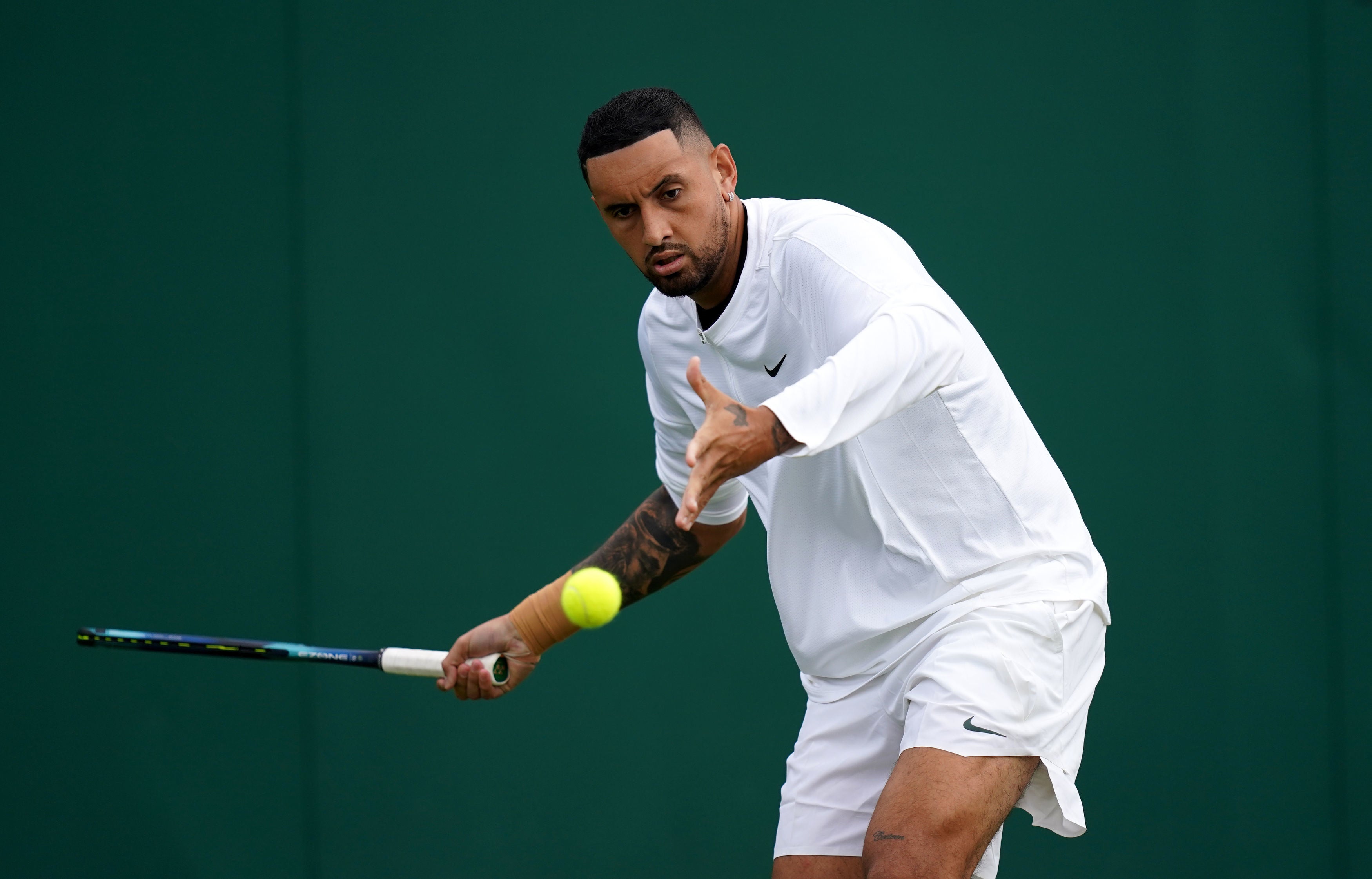 Kyrgios has been practising at the All England Club