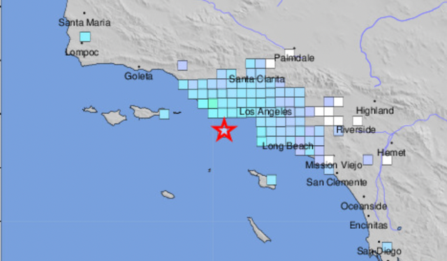 <p>The earthquake struck early on Sunday in southern California </p>