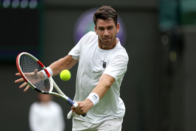 Cameron Norrie practises at Wimbledon (Steven Paston/PA)