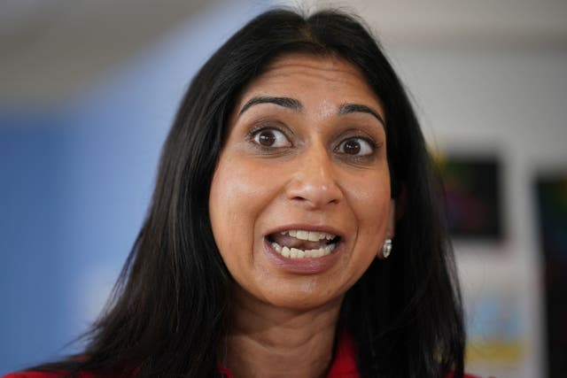 Home Secretary Suella Braverman’s remarks on grooming gangs earlier this year were met with criticism (Yui Mok/PA)