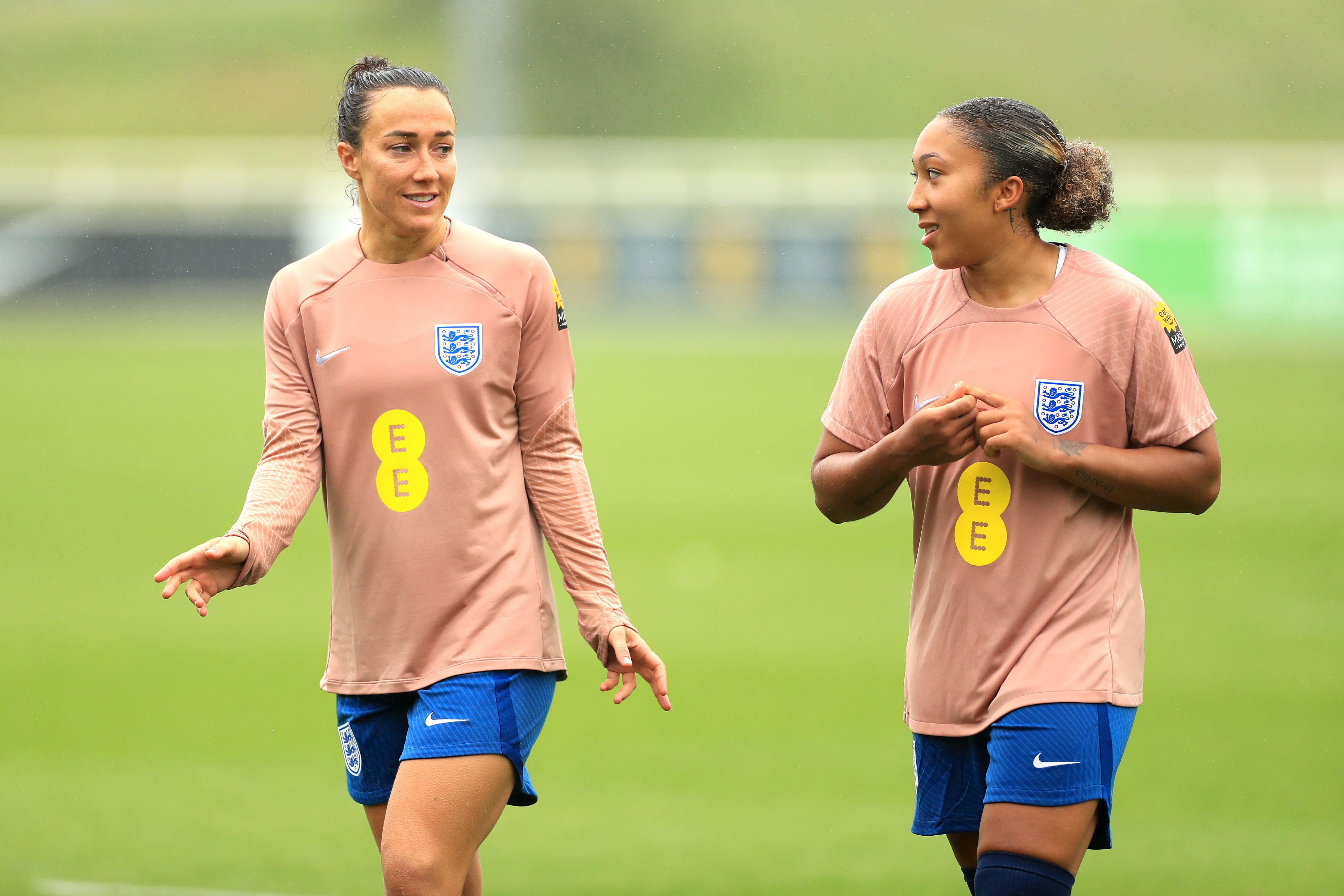 Lucy Bronze (left) and 21-year-old Lauren James (right) were England’s right-side starters against Portugal (Bradley Collyer/PA)