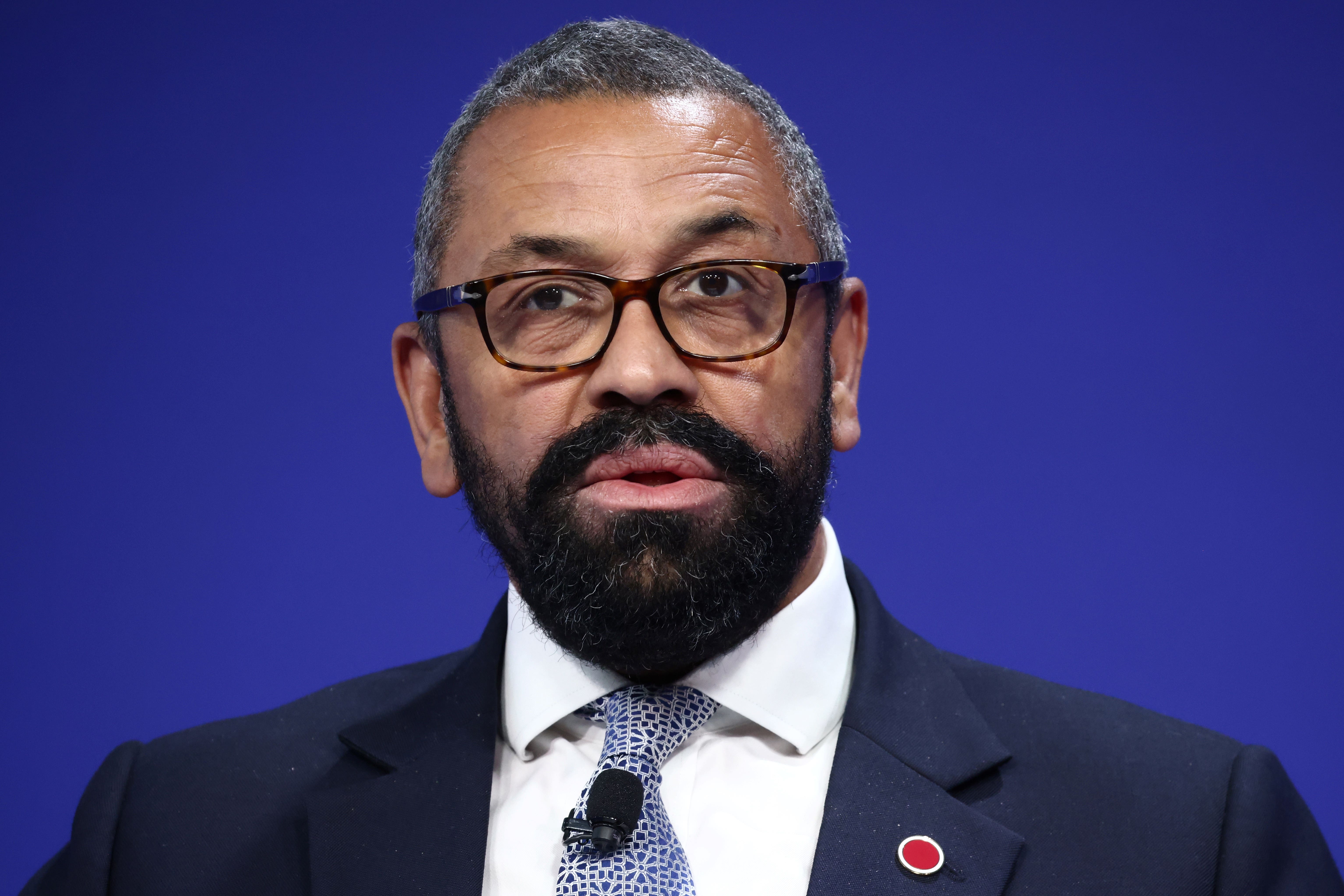 Foreign Secretary James Cleverly will give a speech in Brussels on Monday (Henry Nicholls/PA)