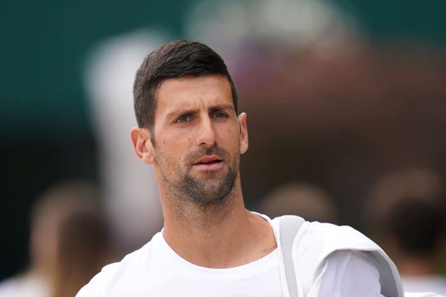Novak Djokovic begins his quest for an eighth Wimbledon title (John Walton/PA)