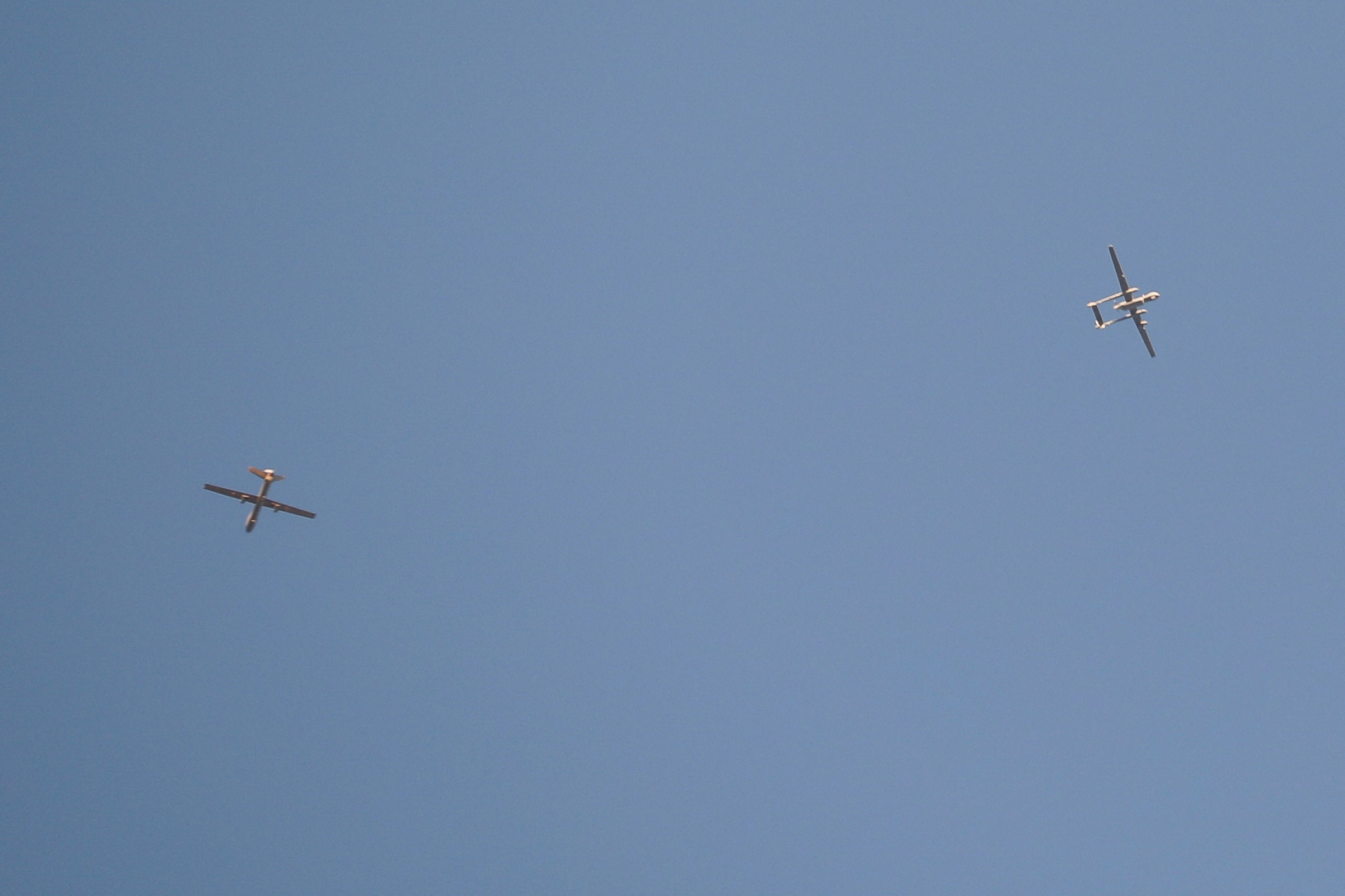 Israeli drones fly over Jenin during the military operation