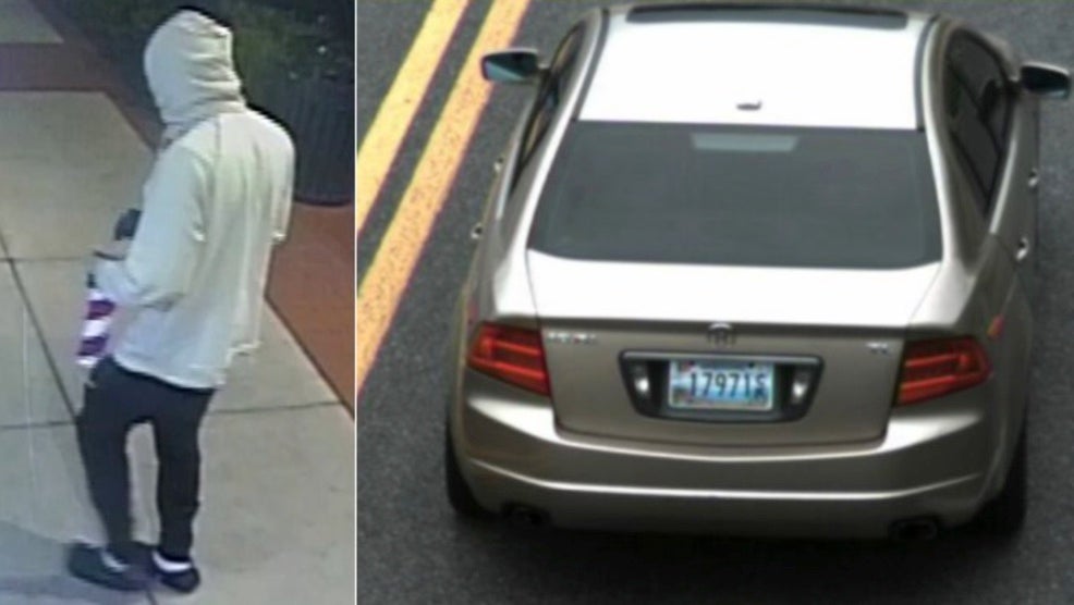 Surveillance image of the suspect and vehicle from the DC attacks