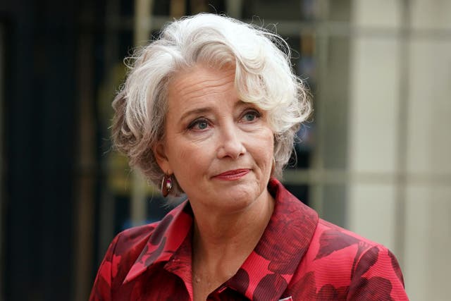 Emma Thompson signed a letter saying Wimbledon’s partnership with Barclays was not consistent with its environmental policies (Andrew Milligan/PA)