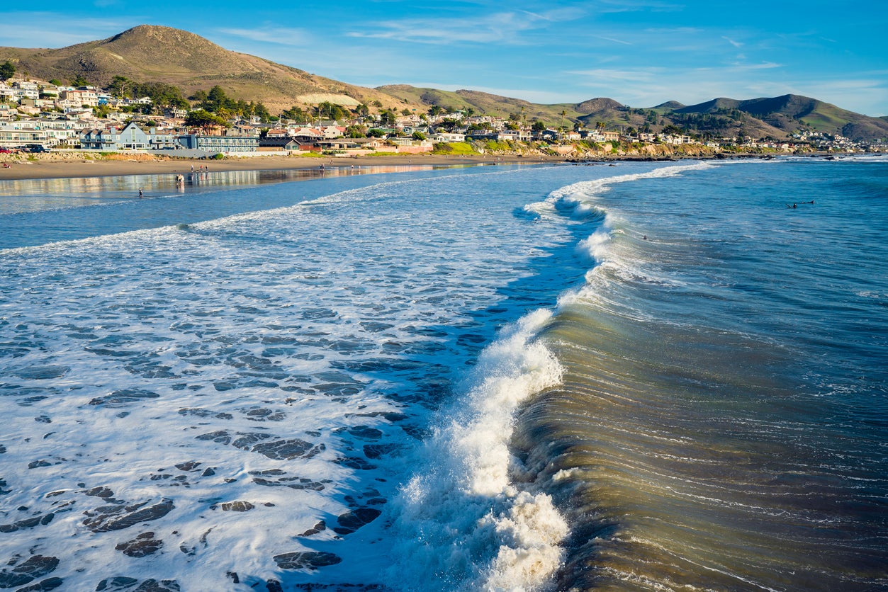 The sleepy surf town of Cayucos
