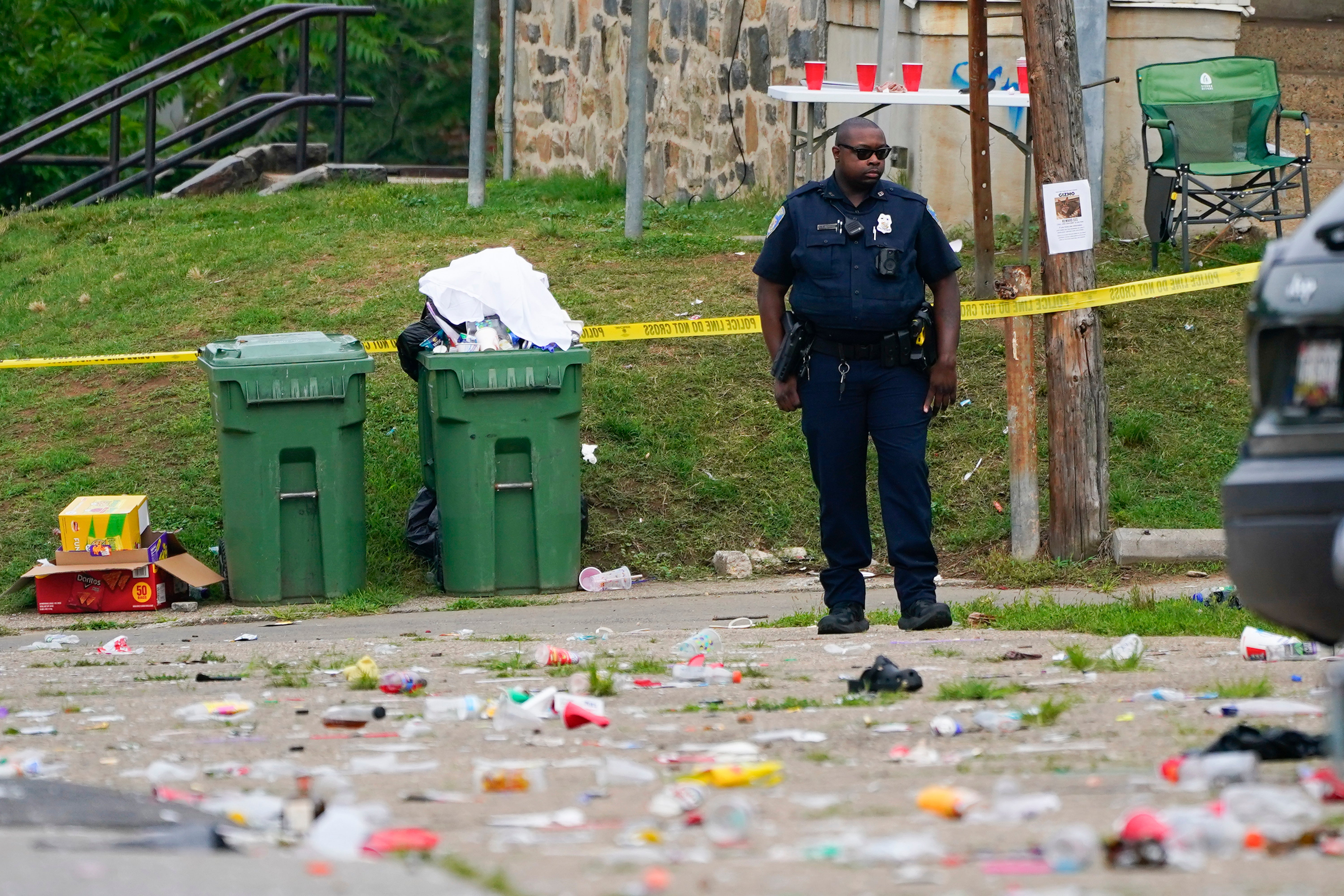 Police on scene of the mass shooting