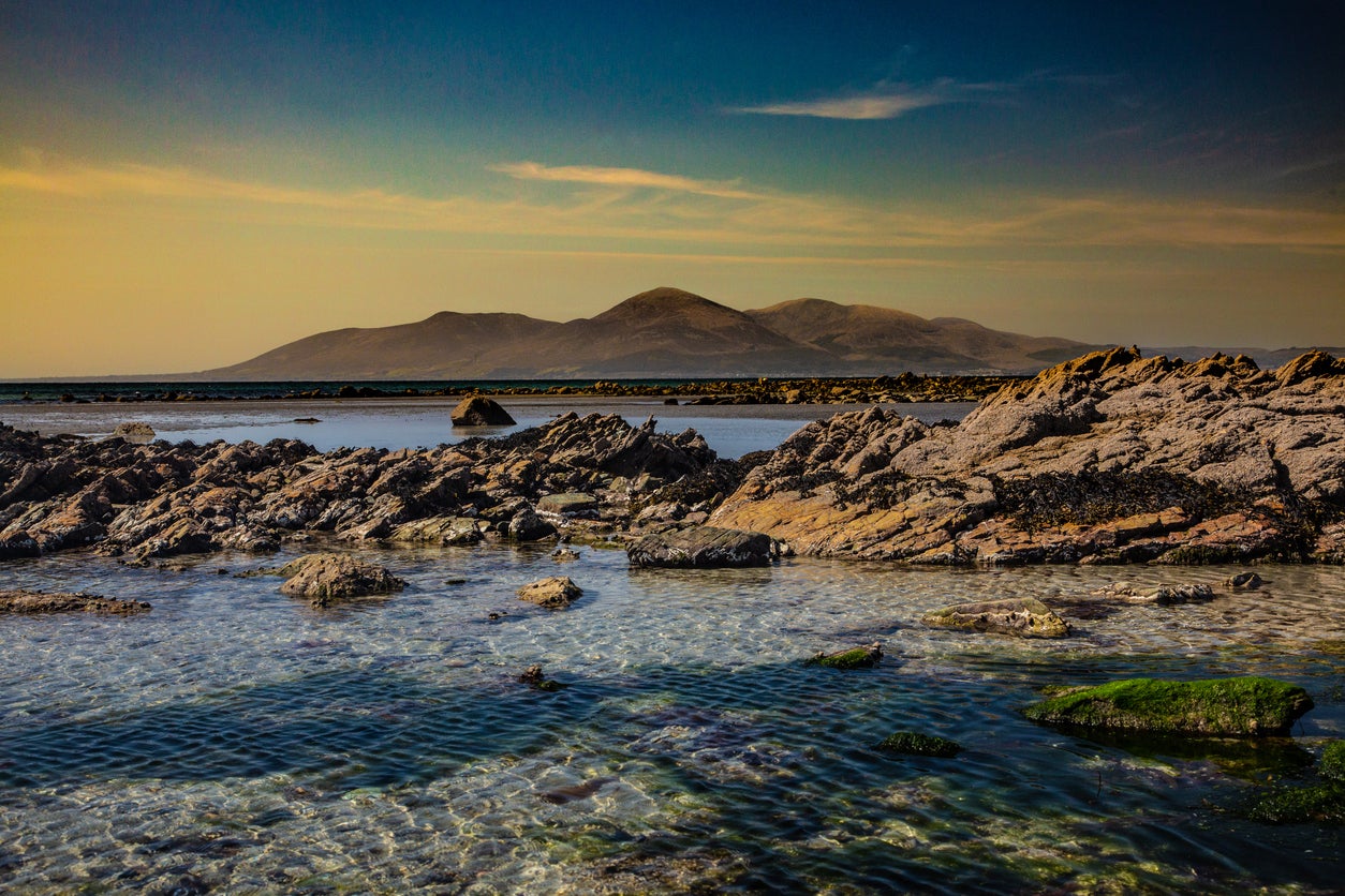 A view of the Mourne Mountains