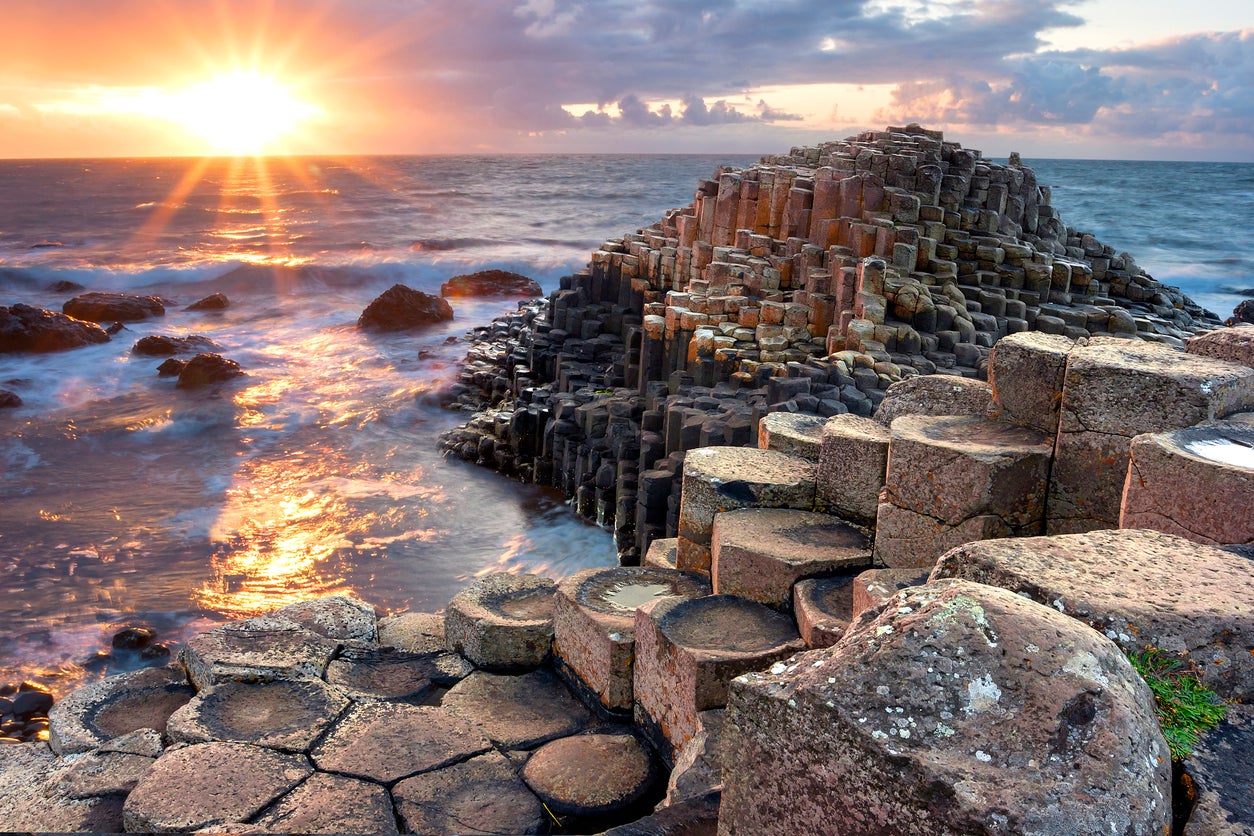 The Causeway Coast takes in the Giant’s Causeway, one of Ireland’s most famous landmarks