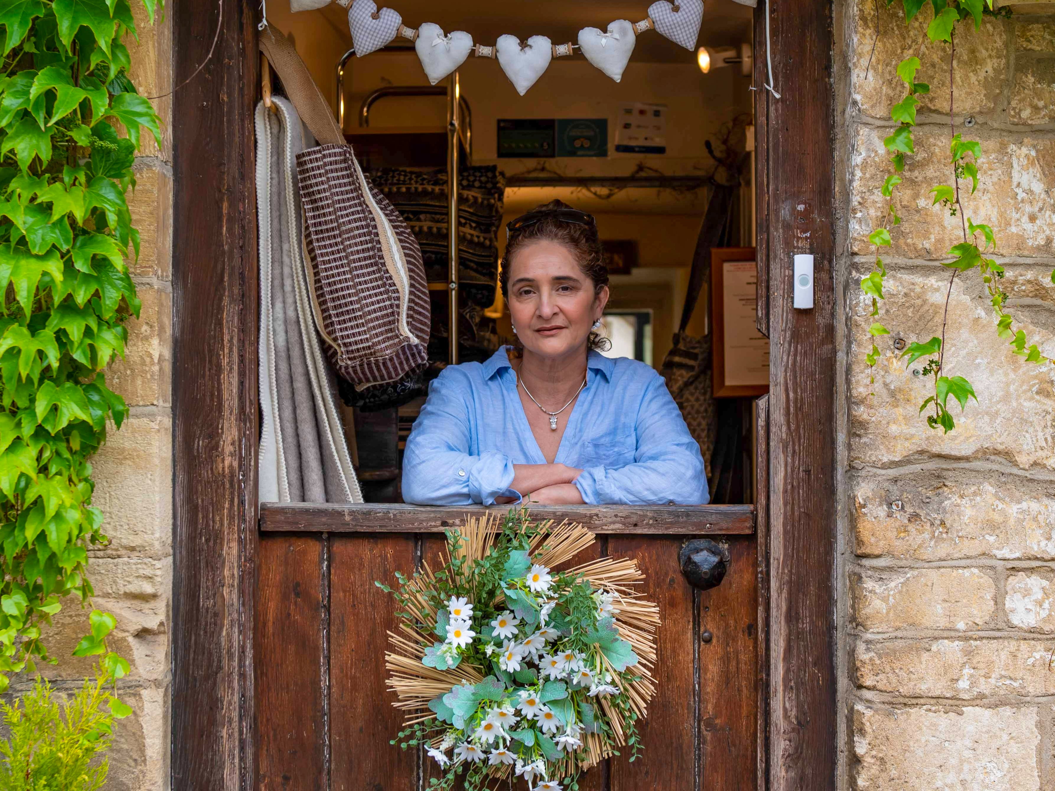 Anna Roberts at her home in Castle Combe