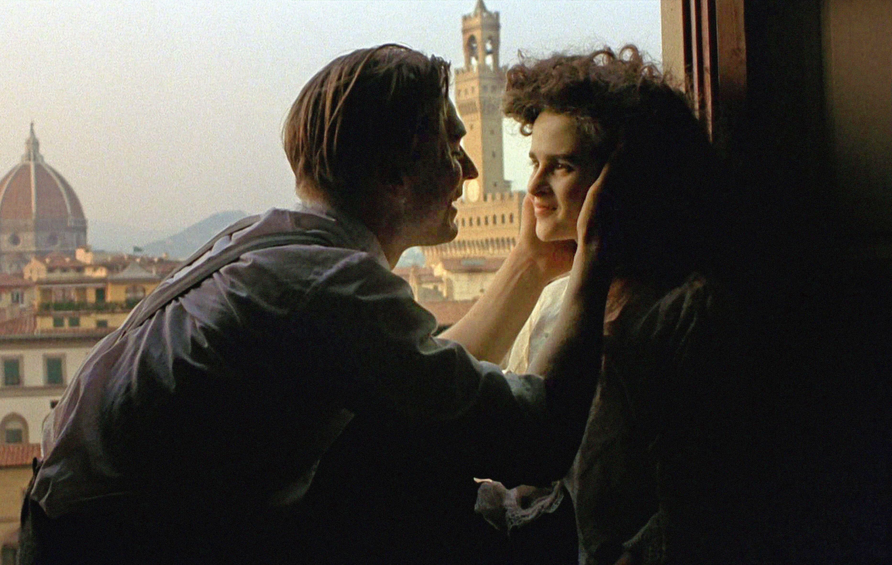 The honeymoon kiss was filmed with the actors sitting in a flimsy plywood window frame built on someone’s roof garden