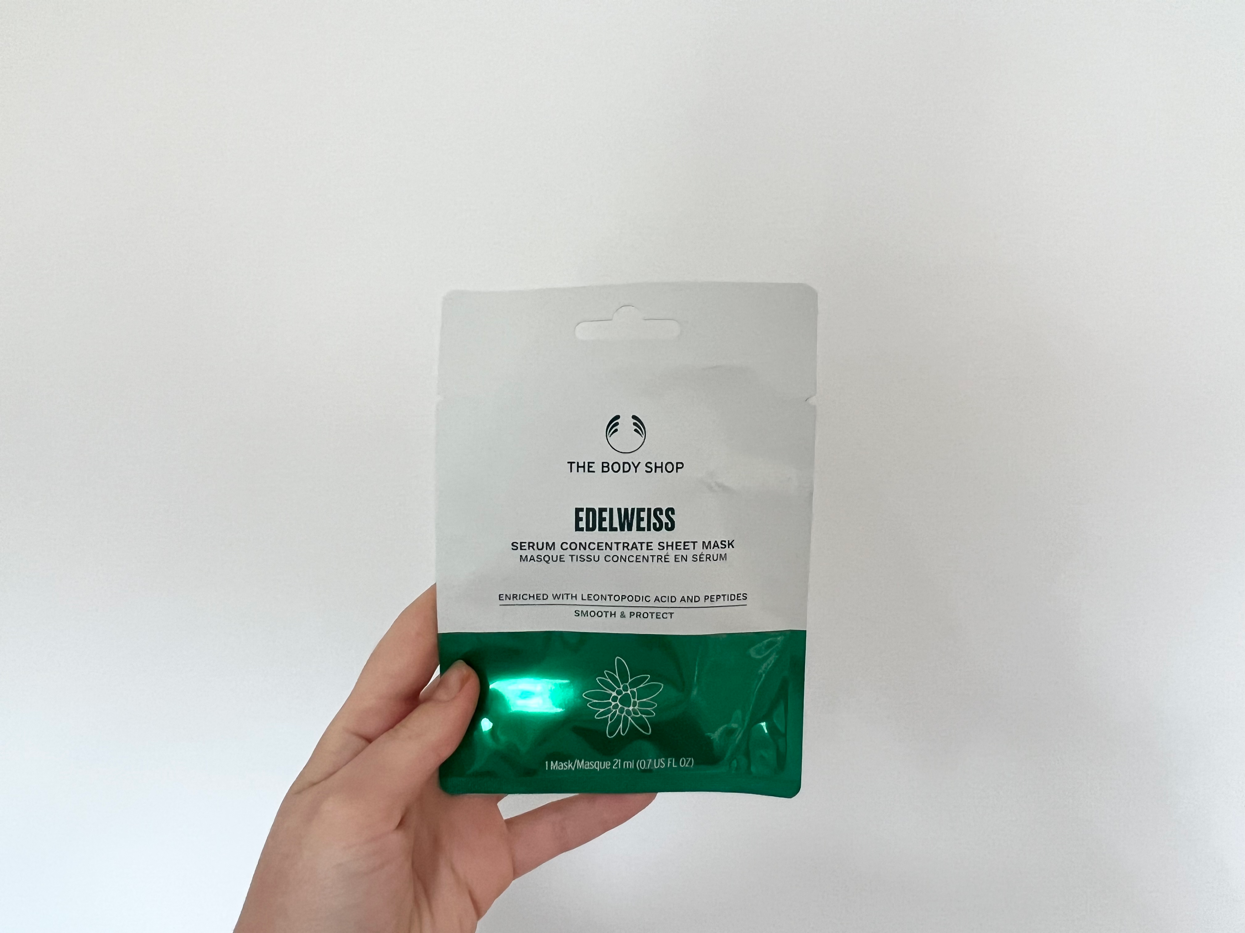 The Body Shop edelweiss serum concentrate sheet mask