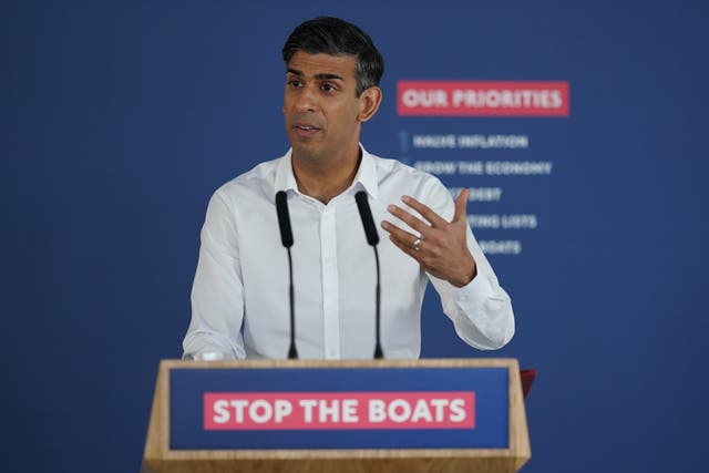 The New Conservatives group denied they were looking to ‘undermine’ Rishi Sunak (Yui Mok/PA)