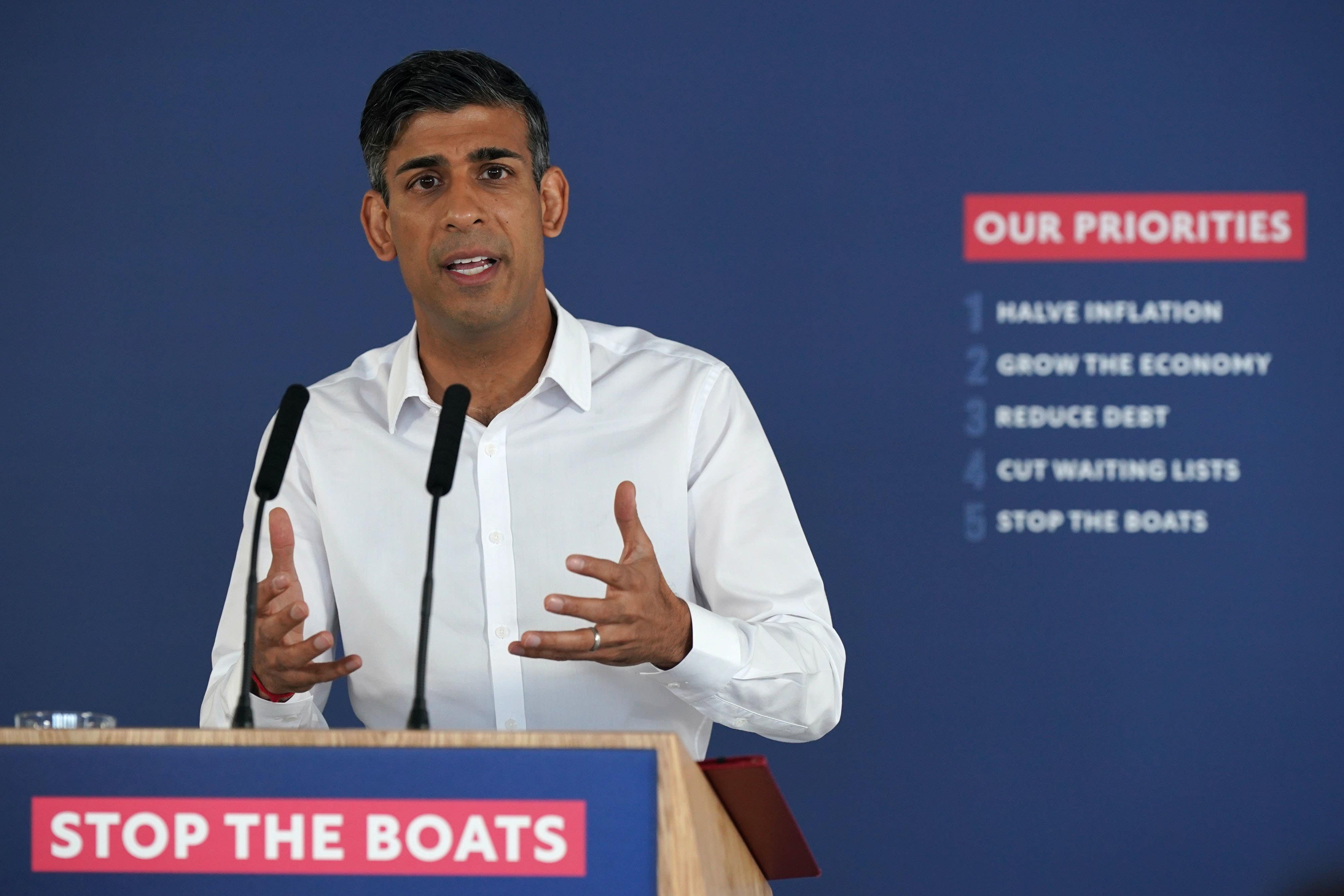 Rishi Sunak unveils his ‘five key priorities for 2023’ on 4 January