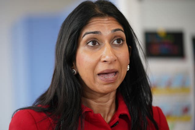 <p>Home Secretary Suella Braverman has been urged to resign over her comments critcising police Mok/PA)</p>