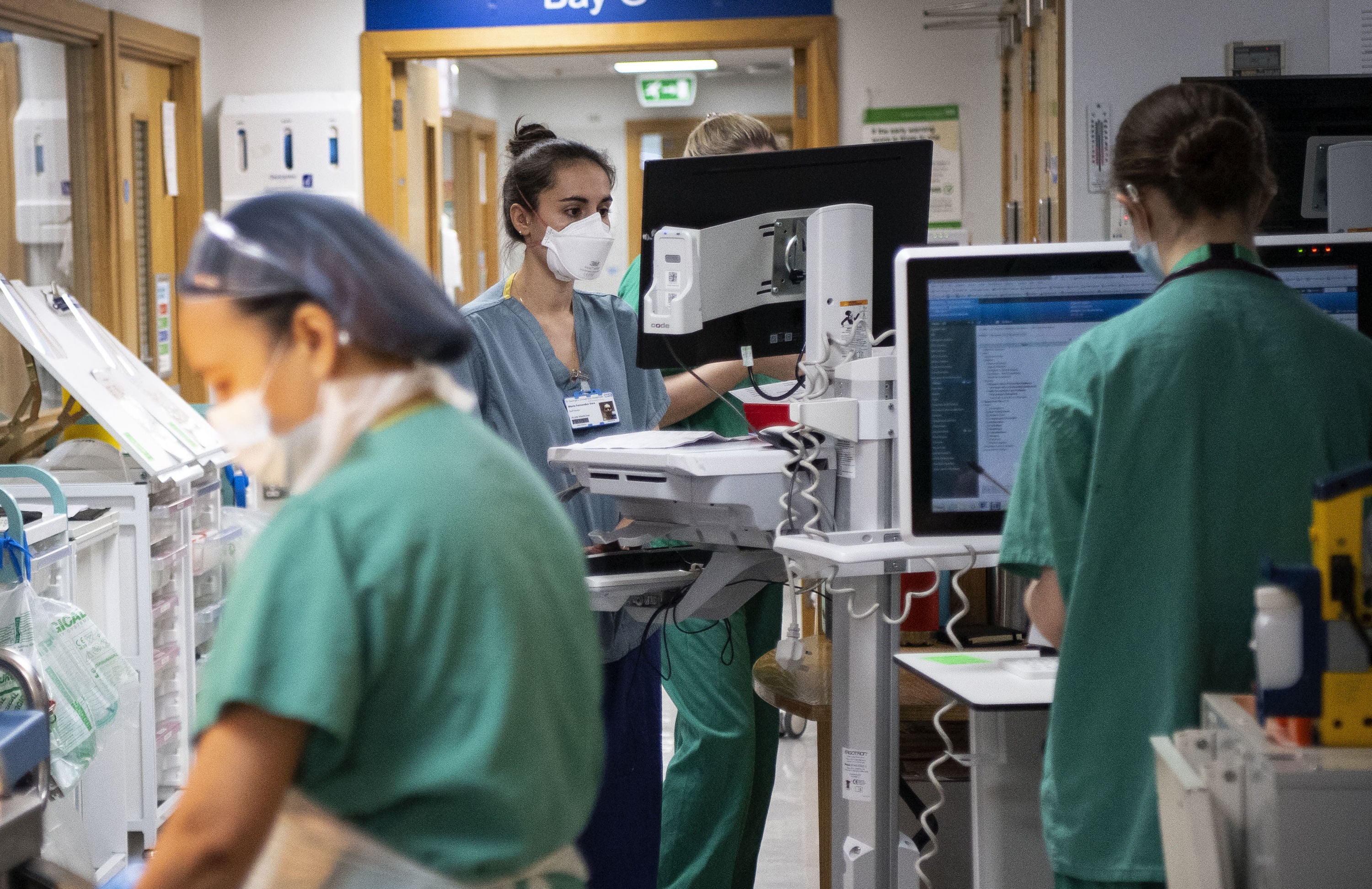 Representative image of staff nurses on a hospital ward