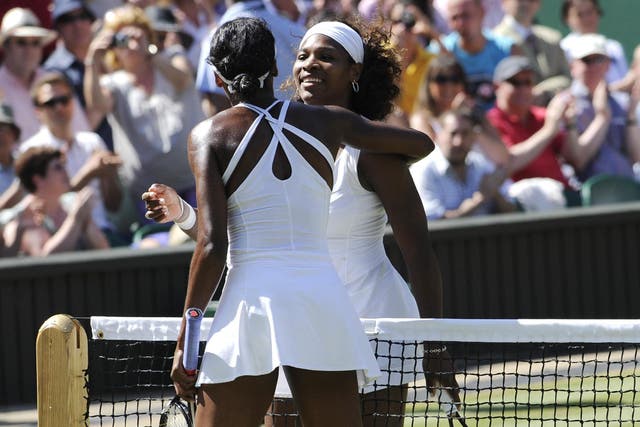 Serena Williams (right) beat sister Venus in 2009 in what was the fourth Wimbledon final meeting between the pair (Rebecca Naden/PA)