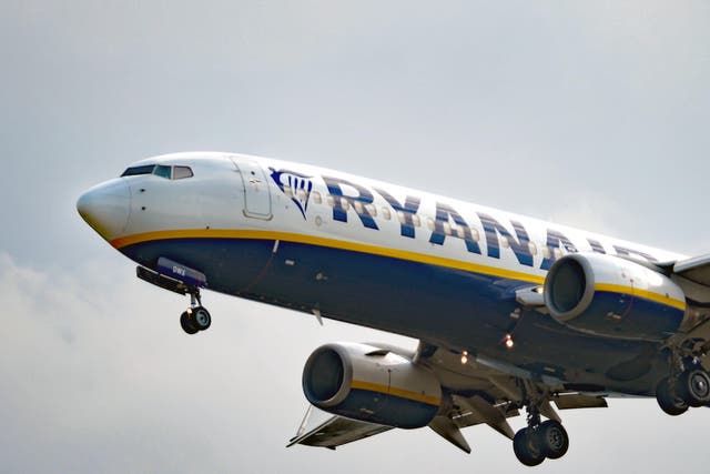 Thousands of passengers were affected after Ryanair cancelled flights because of strikes by air traffic controllers (Nicholas.T.Ansell/PA)