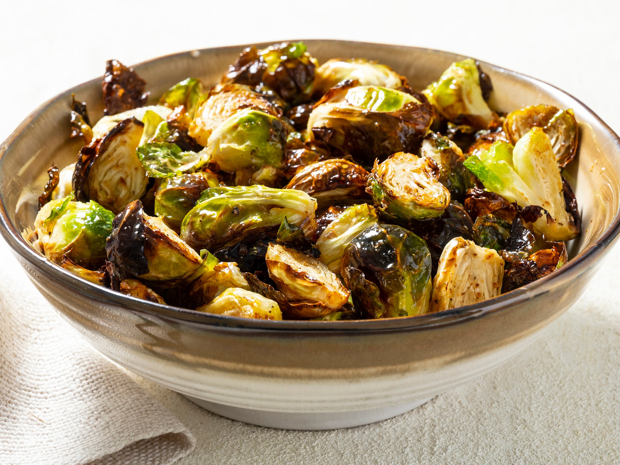 Sprouts get beautifully brown and crisp in the air fryer