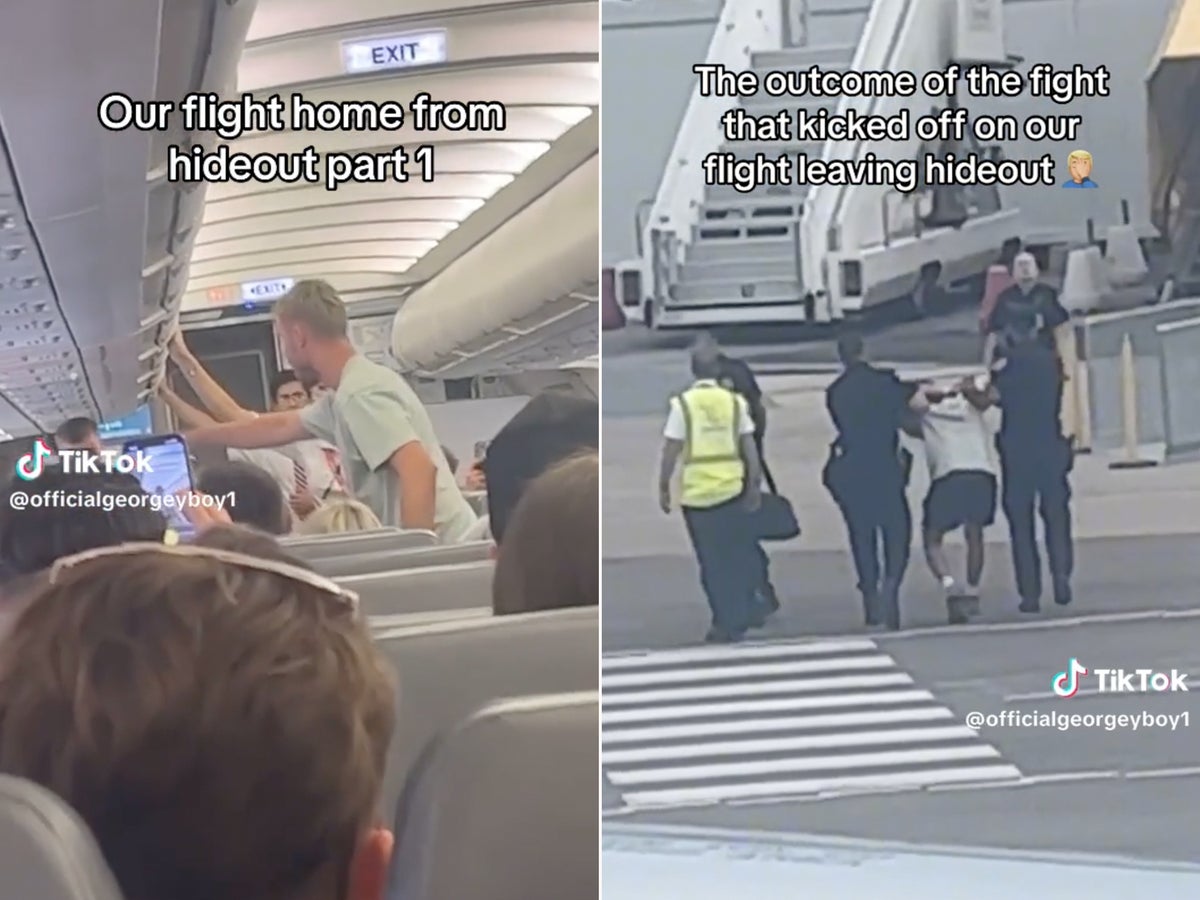 Man tackled by passengers after trying to open Ryanair plane door moments before take-off
