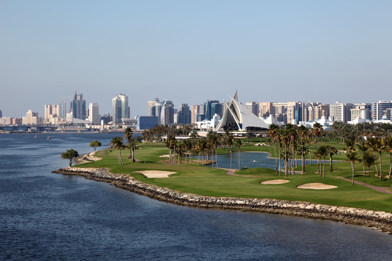A view of the Dubai Creek golf course