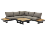 Bramblecrest vilamoura modular corner sofa with square teak coffee table