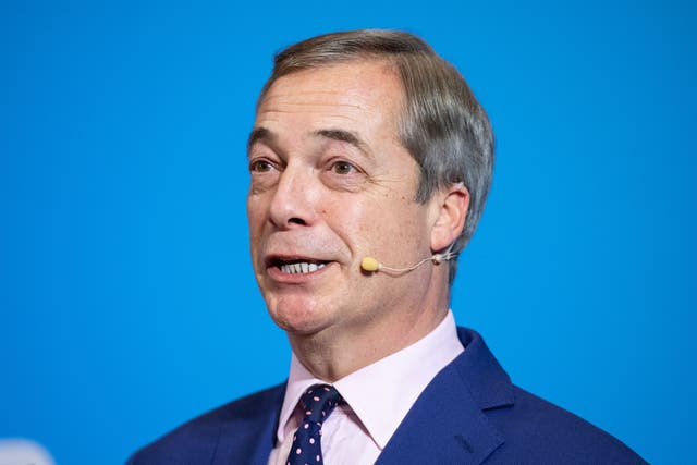 Nigel Farage has blasted prestigious private bank Coutts as being ‘dishonest’ after it closed his bank account (Dominic Lipinski/PA)